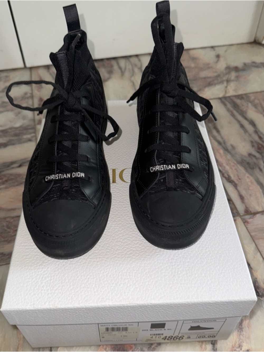Dior Walk'n'Dior Black Low-Top Sneakers
